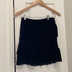Velvet Mini Skirt